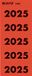 Leitz Rugetiket 2025 - Zelfklevend - 100 Stuks - Rood