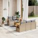 Maison Exclusive - Ensemble de jardin, 6 pièces, avec coussins, beige, en polyrotin