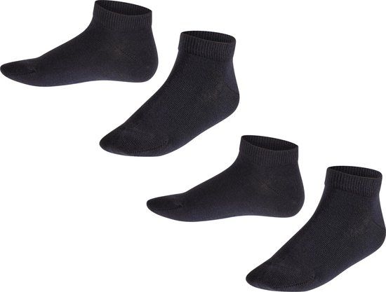 FALKE Happy 2-Pack kort eenkleurig katoen multipack sneakersokken enkelsokken kinderen veelkleurig - maat 27-30