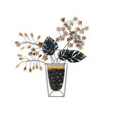 Handgemaakte decoratieve metalen muuraccessoire, 47 x 55 cm, 100% metaal (1,5 mm), uniek handgeschilderd ontwerp, perfect voor huisdecoratie en kunstliefhebbers