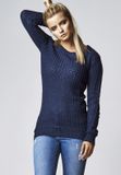 Urban Classics Long Wideneck Sweater/trui Blauw L