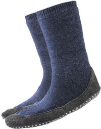 FALKE Cosyshoe pantoufles antidérapantes en laine mérinos pour hommes bleu - Taille 45-46