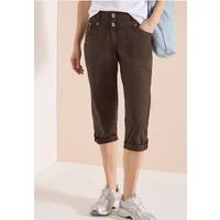 Cecil 3/4 Slim Leg Turn-Up Broek Brown Cacao 33