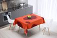 Bonamaison Tafelkleed, Anti-Mold, Sneldrogend, Waterdicht, 100% Polyester Tafellaken, Oranje Bordeaux, 140 x 140 Cm