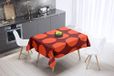 Bonamaison Tafelkleed, Anti-Mold, Sneldrogend, Waterdicht, 100% Polyester Tafellaken, Oranje Bordeaux, 140 x 140 Cm