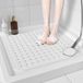 Goodivery Tapis de douche antidérapant carré blanc 53x53cm PVC