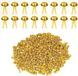 Merkloos / Sans marque Impact Life 300 stuks 8 x 15 mm Papieren Bevestigingsmiddelen Brads Ronde Kop Mini Brads Splitpennen voor DIY Art School Project Supplies - Goud