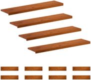 vidaXL - Trap - Tread - 12 - st - 110 - x - 25 - x - 2 - cm - Bruin - Massief - Eikenhout