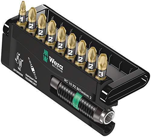 Wera Bit-Check 10 PZ BiTorsion 2 All Round Long Life Pozidriv Bit Set - 10st - 05347153001