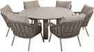 4 Seasons Outdoor Puglia Donato low dining tuinset 160xH69 cm 7 delig keramiek latte Taste 4SO