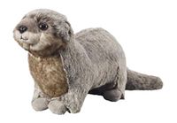 Bauer Spielwaren "Jouw dieren met hart" Otter staand: Klein knuffeldier om te knuffelen en lief te hebben, ideaal als cadeau, 27 cm, bruin (12518)