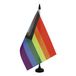 AZ FLAG Tafelvlag Rainbow Progress Pride 21x14 cm Plastic Voet