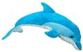 Nature Planet Knuffeldier dolfijn - pluche - veel details - blauw - 60 cm - Zeedieren