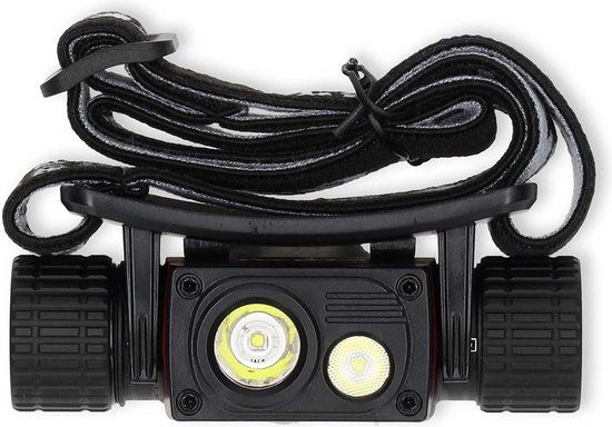Nedis LED Headlamp - 1000 lm - Rechargeable - Black
