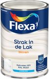 FLEXA Strak in de Lak - Watergedragen - Zijdeglans - gebroken wit RAL 9010 - 1.25 liter