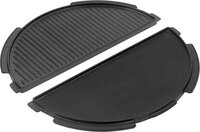 Big Green Egg - Half Round Cast Iron Griddle - Plancha - Black
