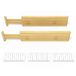 SpaceAid 4 inch hoge bamboe ladeverdelers met etiketten, keuken verstelbare ladeorganisatoren, uitbreidbare organisatie voor thuis, kantoor, dressoirs en badkamer, 4 verdelers (17-22 inch)