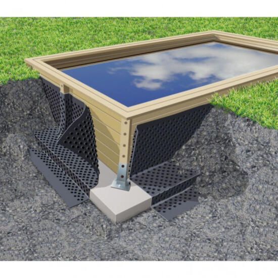 Ubbink Noppenisolatie 20x1.5m zwart 550g/m2 voor zwembaden