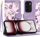 Techsuit FlipCraft Book Wallet Case hoesje met koord voor Oppo Reno12 Pro - Mysterious Purple