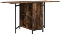 vidaXL Eettafel 144 x 60 x 75 cm Bewerkt hout Gerookt eiken