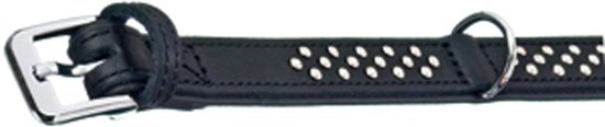 FLAMINGO Hondenhalsband Rondo - 57 cm x 35 mm - 37cm x 22mm zwart