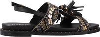 CARMELA 163198C Zwart 37 EU Platte sandalen Dames Leer Lente/Zomer 2026