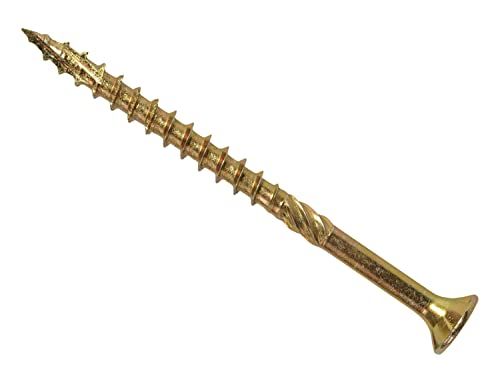 ForgeFast Elite Fast-Start Wood Screws | 6.0 x 50mm | Zinc Yellow | Box 100