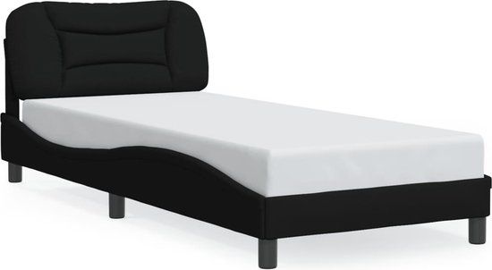 vidaXL Bedframe met LED, 80x200 cm, Zwart