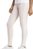 Adidas 3-Stripes Cotton Legging Dames - Maat S - Lichtroze/Wit