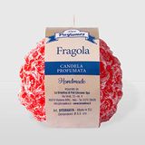 La Briantina Decoratieve geurkaars in bolvorm, brandduur 3,5 uur, diameter 5,5 cm, rood, aardbeiengeur