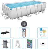 Bestway Rechthoekig Power Steel Zwembad - 488 x 244 x 122 - Grijs