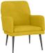 vidaXL Fauteuil 62x79x79 cm fluweel geel