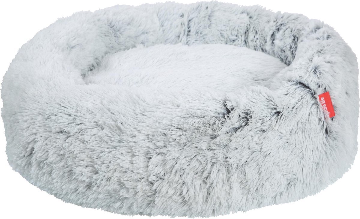 Snoozle Hondenmand - Superzacht en Luxe - Wasbaar - Donut - Fluffy - Hondenkussen - 80cm - Wolf Grey