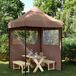 Prolenta Maison Exclusive Partytent, 200 x 200 x 306 cm, bruin, Oxford-stof