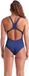 Arena Dames zwempak uit 1 stuk Water Fluids Marine Multi/Navy Blauw Polyester Maat 42