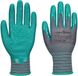 Portwest Grip 15 Nitril Gekreukte handschoen (Pk12) - Grijs/Groen - S