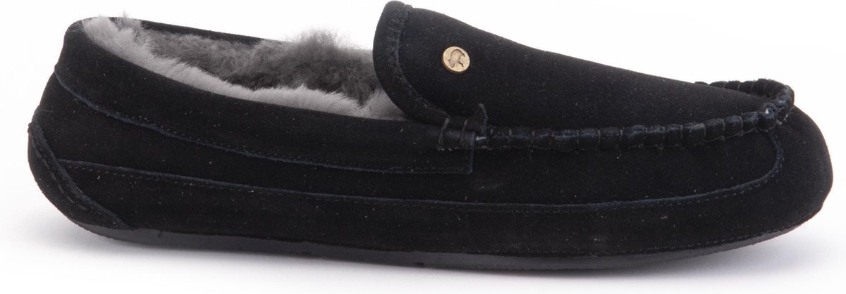 Warmbat Earlwood Suede Heren Pantoffels - Black - Maat 40