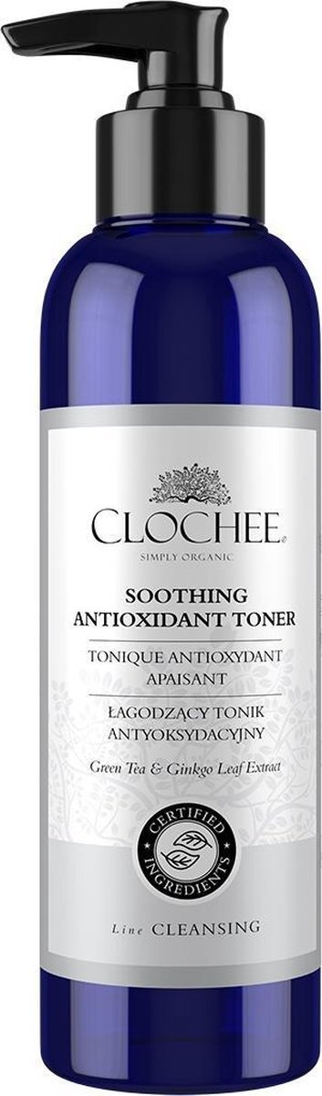 Clochee CLOCHEE_Soothing Antioxidant Toner ³agodzacy tonik antyoksydacyjne Green Tea & Ginkgo Leaf Extract 250ml