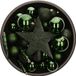 Decoris mélange de boules de Noël - 33 pièces - 5/6/8cm - avec étoile - plastique