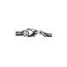 Rayher 2219921 sieradensluiting gemonteerd, 1,9 mm, met karabijnhaak, SB-Btl
