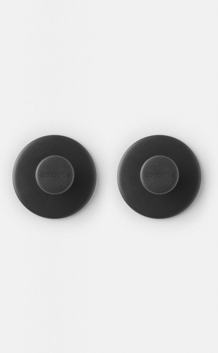 Brabantia ReNew Handdoekhaakjes - Dark Grey - set van 2