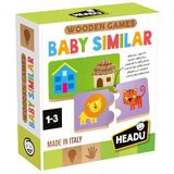 HEADU - Wooden Game Baby Similar – categoriseren en vergelijken tijdens het spelen | educatief spel van hout 1-3 jaar, dieren fruit en voertuigen, eerste classificaties, cadeau-idee, gemaakt in Italië