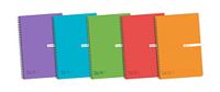Enri Status 400073981 notitieboeken, spiraalbinding, transparant plastic deksel, 4 stuks