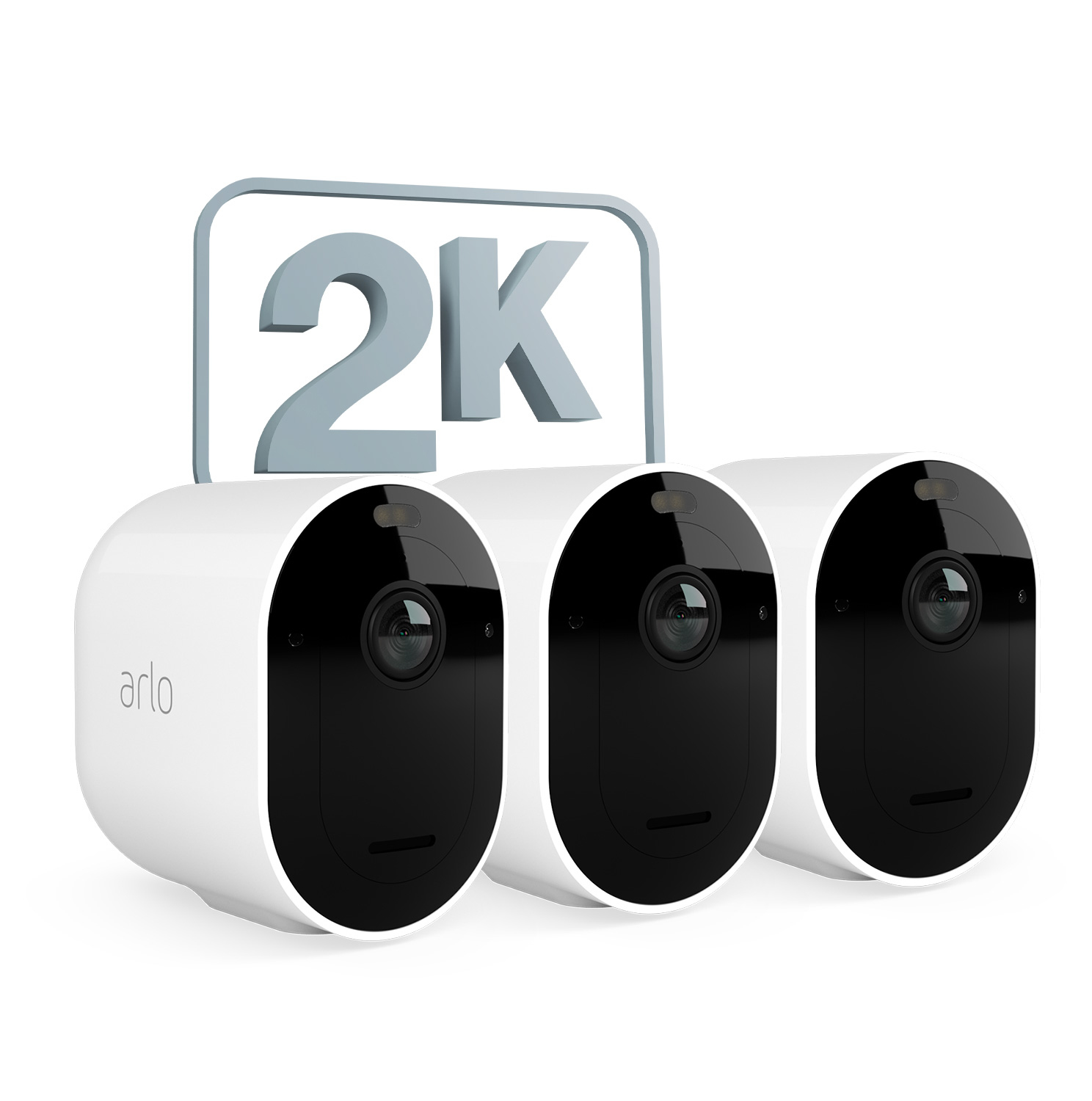 Arlo Arlo Pro 5 2K Spotlight Draadloze Beveiligingscamera, 3 cam-kit wit