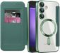 Techsuit Hoesje geschikt voor Samsung Galaxy S23 FE - SmartMag Book Wallet Case - Geschikt voor MagSafe - Groen