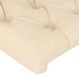 VidaXL Hoofdbord met randen 103x23x78/88 cm stof crèmekleurig