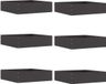 vidaXL Gazonrand 6 stuks 50 x 50 x 13 cm Staal Zwart