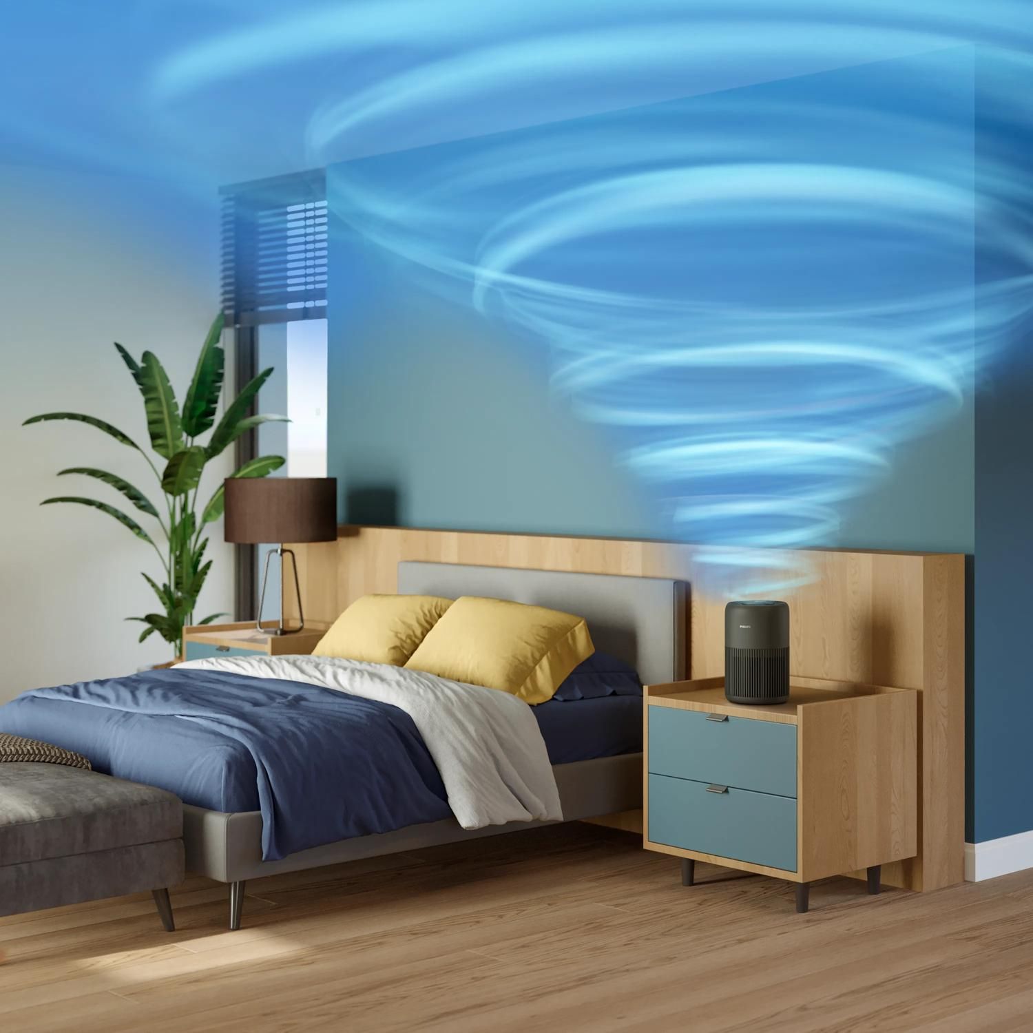 Philips PureProtect Mini 900-serie Luchtreiniger - 65 m², HEPA, Zwart