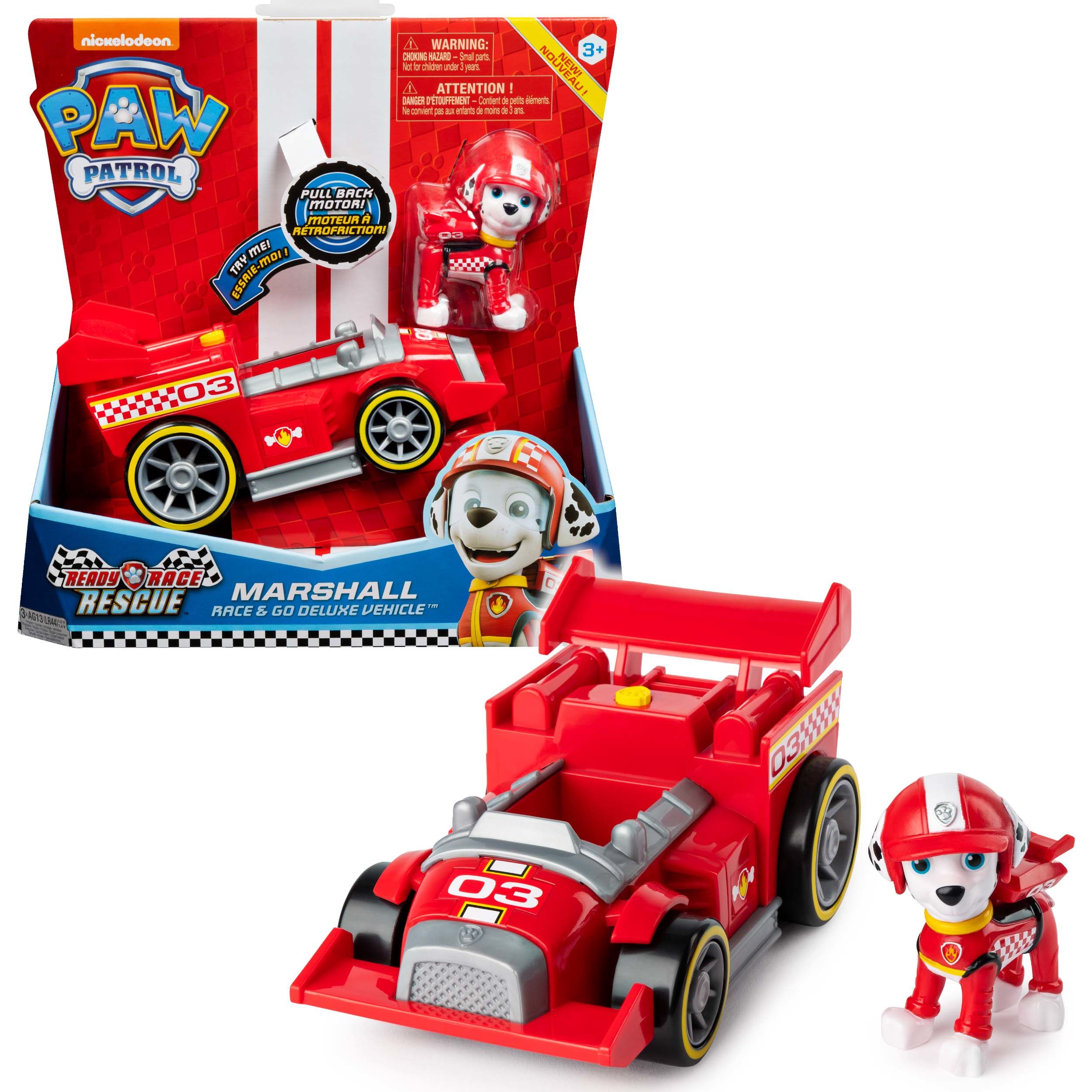 PAW Patrol Race & Go Marshall Car with Sounds and Figure - Ages 3+