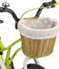 Kivora B.V. Panier de vélo fait main à l'avant - Aspect rotin tressé avec sangles réglables